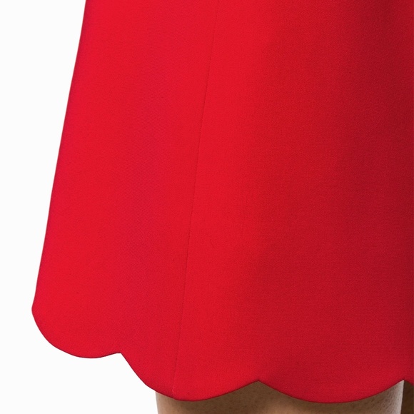 Miu Miu Scalloped Red Mini Skirt Size FR38 - Picture 4 of 5